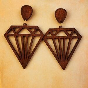 Dark Brown Wooden Earrings
